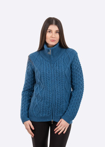 Cable Knit Bomber Jacket	ML174 - 107 Teal