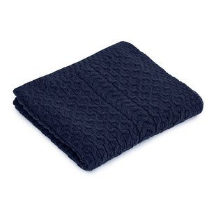 Fisherman Honeycomb Cable Throw MT125 - 104	Navy Saol.ie