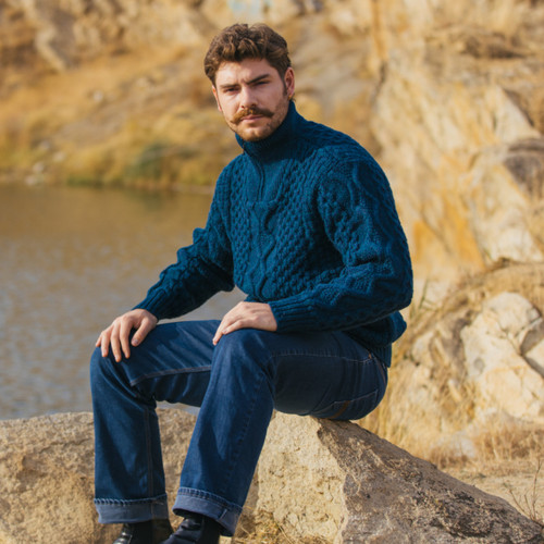 Men's Wool Half Zip Sweater