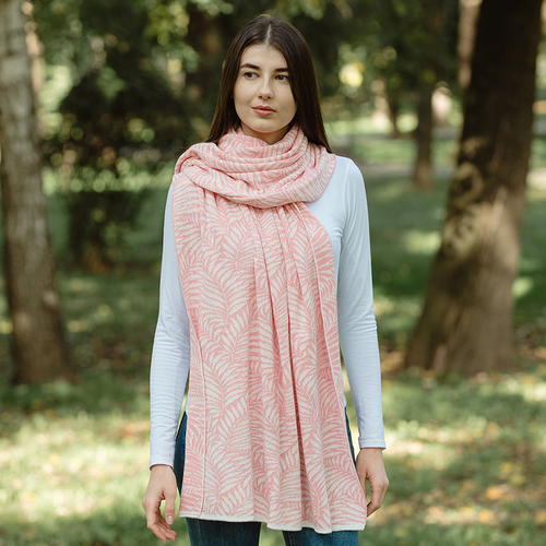 Newgrange Fern Wrap	LS104 - 408	Pastel Red