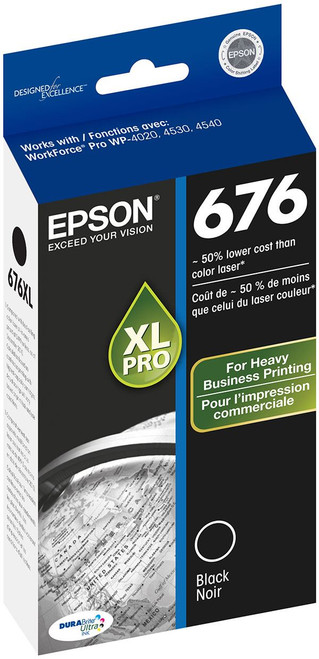 Epson T676XL120 676XL Black DURABrite Ultra Ink 2400 Yield