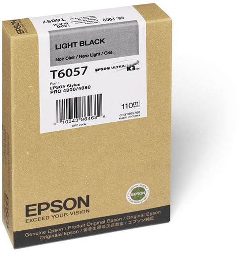 Epson T605700 Light Black Ultra Chrome K3 Ink 110 ml Yield