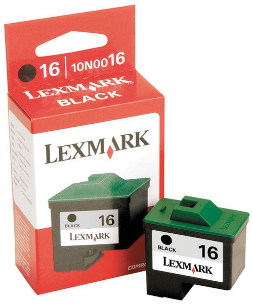 Lexmark LEX10N0016 Lexmark #16 Ink Cartridge, Black Yields 335 Pages