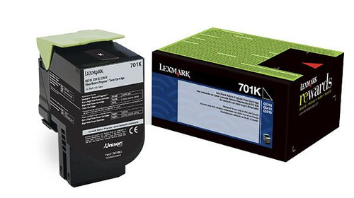 Lexmark 70C10K0, 701K Return Program Toner Cartridge - Black, 1000