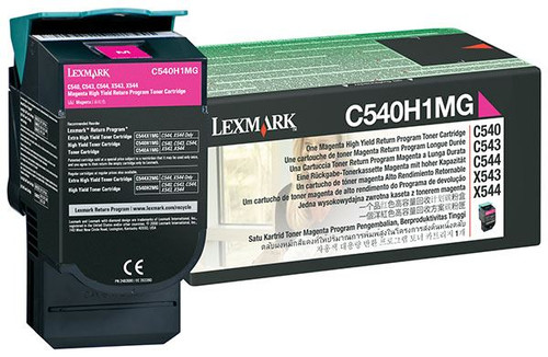 Lexmark C540H1MG Toner Cartridge - Magenta - Yield -  2000 Pages