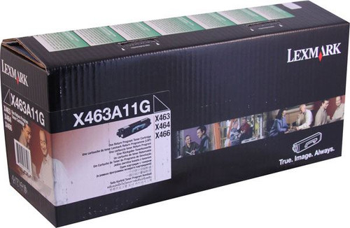 Lexmark X463A11G Toner Cartridge - Black - Yield -  3500 Pages
