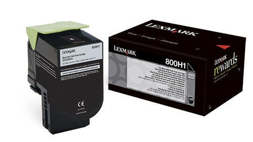 Lexmark 80C0H10, 800H1 Toner Cartridge - Black, High Yield 4000 Pages