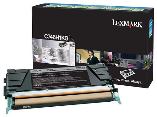 Lexmark C746H1KG Toner Cartridge - Black - Yield -  12000 Pages