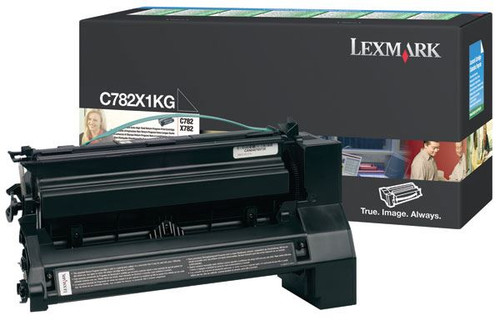 Lexmark C782X1KG Toner Cartridge - Black - Yield -  15000 Pages