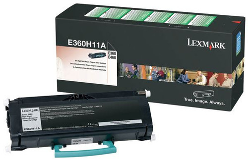 Lexmark E360H11A Toner Cartridge - Black - Yield -  9000 Pages