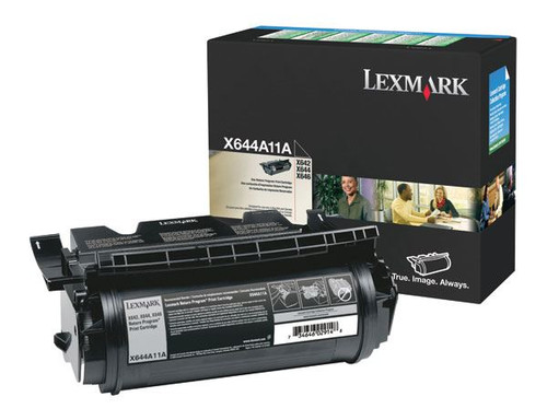 Lexmark X644A11A Toner Cartridge - Black - Yield -  10000 Pages