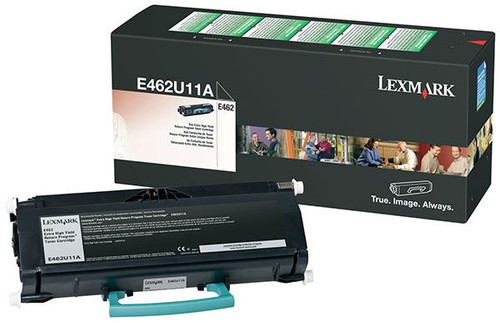 Lexmark E462U11A Toner Cartridge - Black - Yield -  18000 Pages