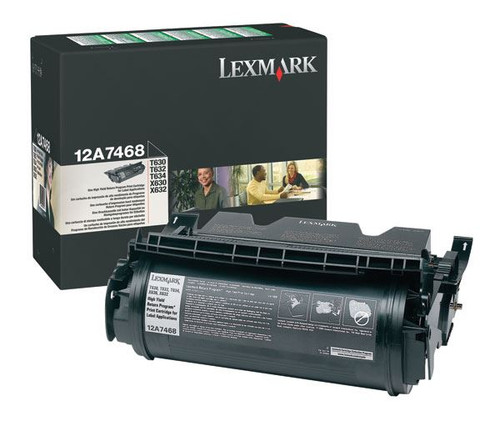 Lexmark LEX12A7468 Toner Cartridge  - Black, High Yield 21000 Pages