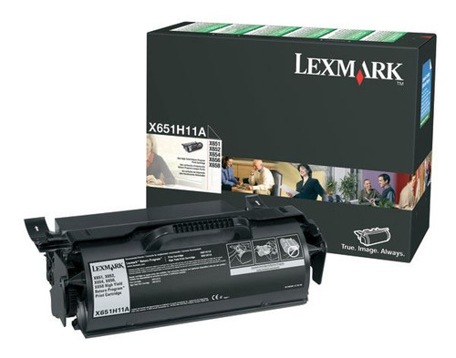 Lexmark X651H11A Return Program Toner Cartridge - Black, 25000 Yield