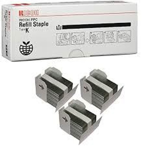 Ricoh 410802 Type K Staple Cartridge - Box of 3 - 5000 Per Cartridge