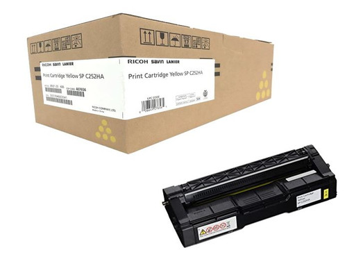 Ricoh 407656 Type SP C252HA Toner Cartridge Yellow - Yield 6000 Pages