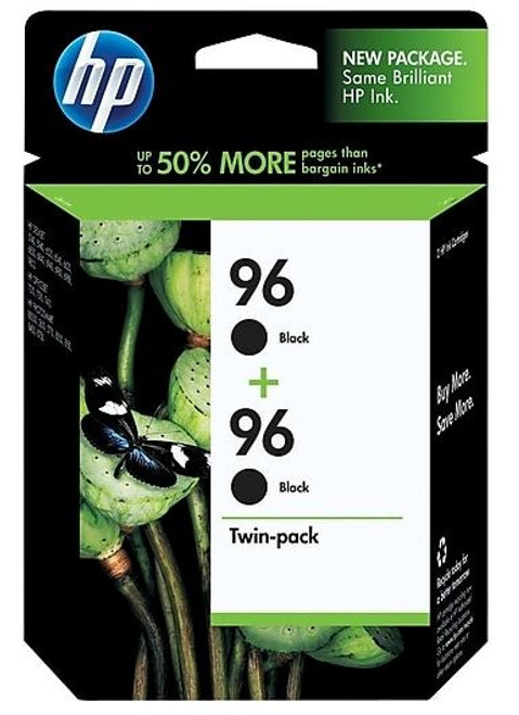 HP C9348FN, 96 Ink Cartridge - Black - Pack of 2 - Yield - 860 Pages