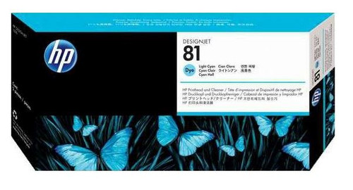 HP C4954A, 81 Printerhead and cleaner - Light Cyan - 1,000 Yield