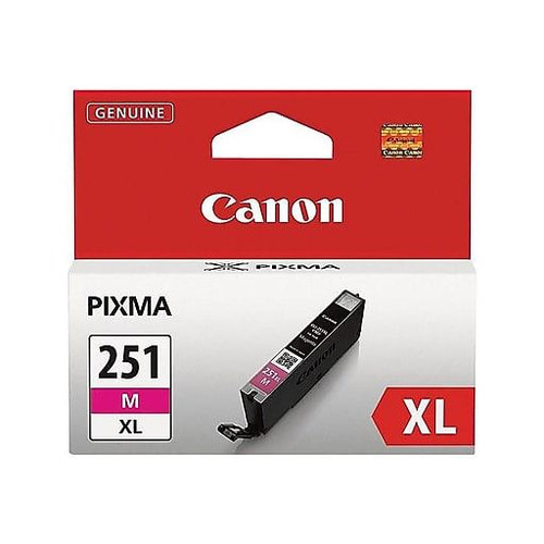 Canon CLI-251XL Magenta Ink Cartridge, High Yield (6450B001)