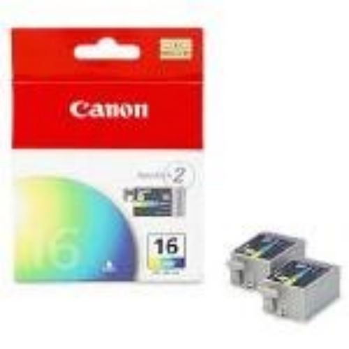 Canon BCI-16 Yellow Ink Cartridge, Standard Yield, 2/Pack (9818A003)