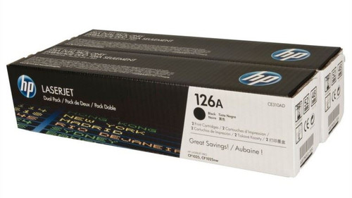 HP 126A LaserJet Toner Cartridges 2-pack - Black, 1200 Page Yield