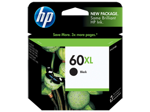 HP CC641WN 60XL  Ink Cartridge - Black, High Yield 600 Pages