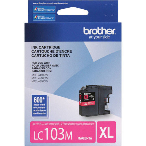 Brother LC103M High Yield Ink Cartridge - Magenta - Yield 600 Pages
