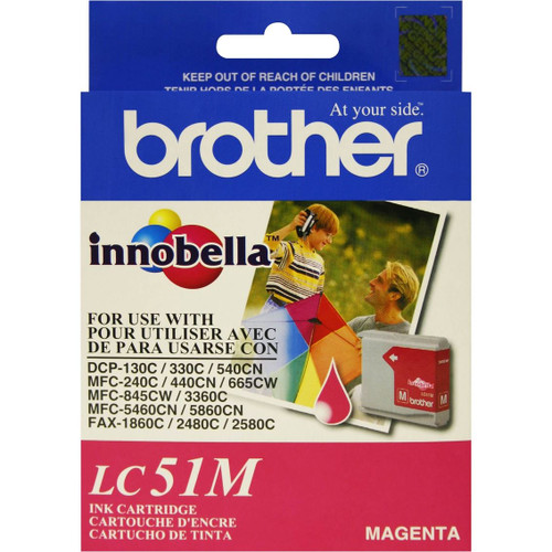 Brother LC51M Ink Cartridge - Magenta - Yield 400 Pages