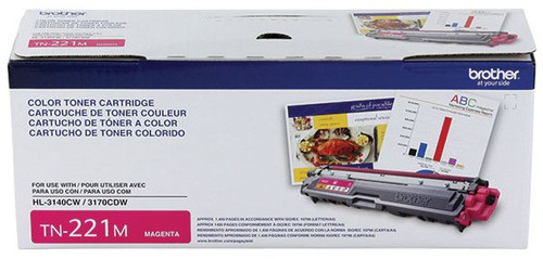 Brother TN221M Toner Cartridge - Magenta - Yield 1400 Pages