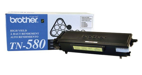 Brother TN580 High Yield Toner Cartridge - Black - Yield 7000 Pages