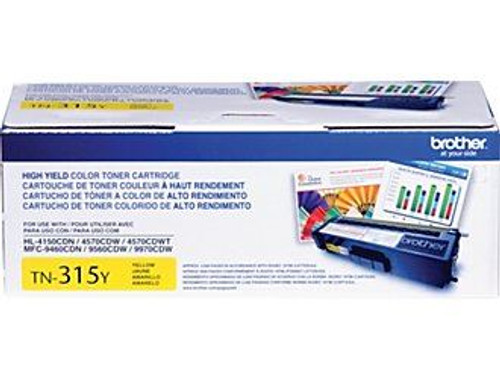 Brother TN315Y High Yield Toner Cartridge - Yellow - Yield 3500 Pages