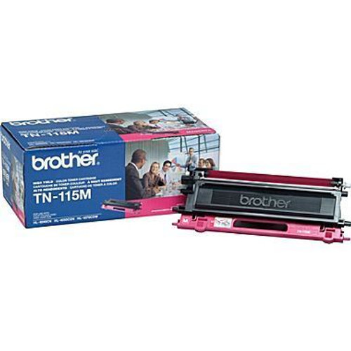 Brother TN115M High Yield Toner Cartridge - Magenta - Yield 4000 Pages