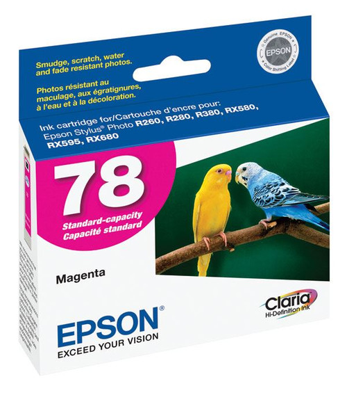 Epson T078320 78 Magenta Claria Hi-Definition Ink 525 Yield