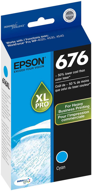 Epson T676XL220 676XL Cyan DURABrite Ultra Ink 1200 Yield