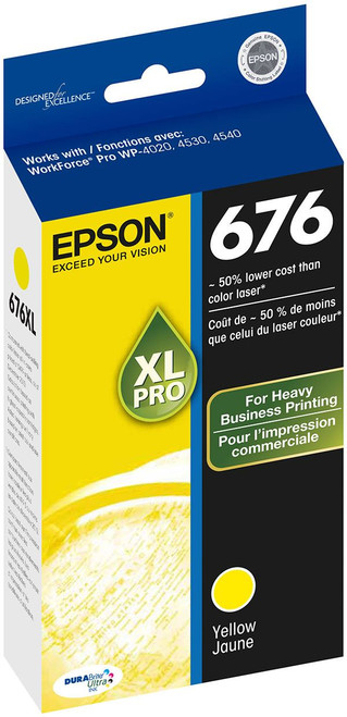 Epson T676XL420 676XL Yellow DURABrite Ultra Ink 1200 Yield