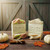 Fall-themed scene with two handmade soap bars — Crisp Apple Sage and Pumpkin Sandalwood — surrounded by white pumpkins, cinnamon sticks, and autumn leaves on a rustic wooden table.
