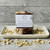 Saratoga Soap Co. Cedar & Cashmere handmade soap bar with shea butter, olive oil, and Saratoga mineral water, featuring a cream and brown swirled design.