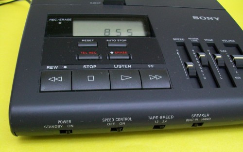 Sony Bm-850 Micro cassette transcriber controls