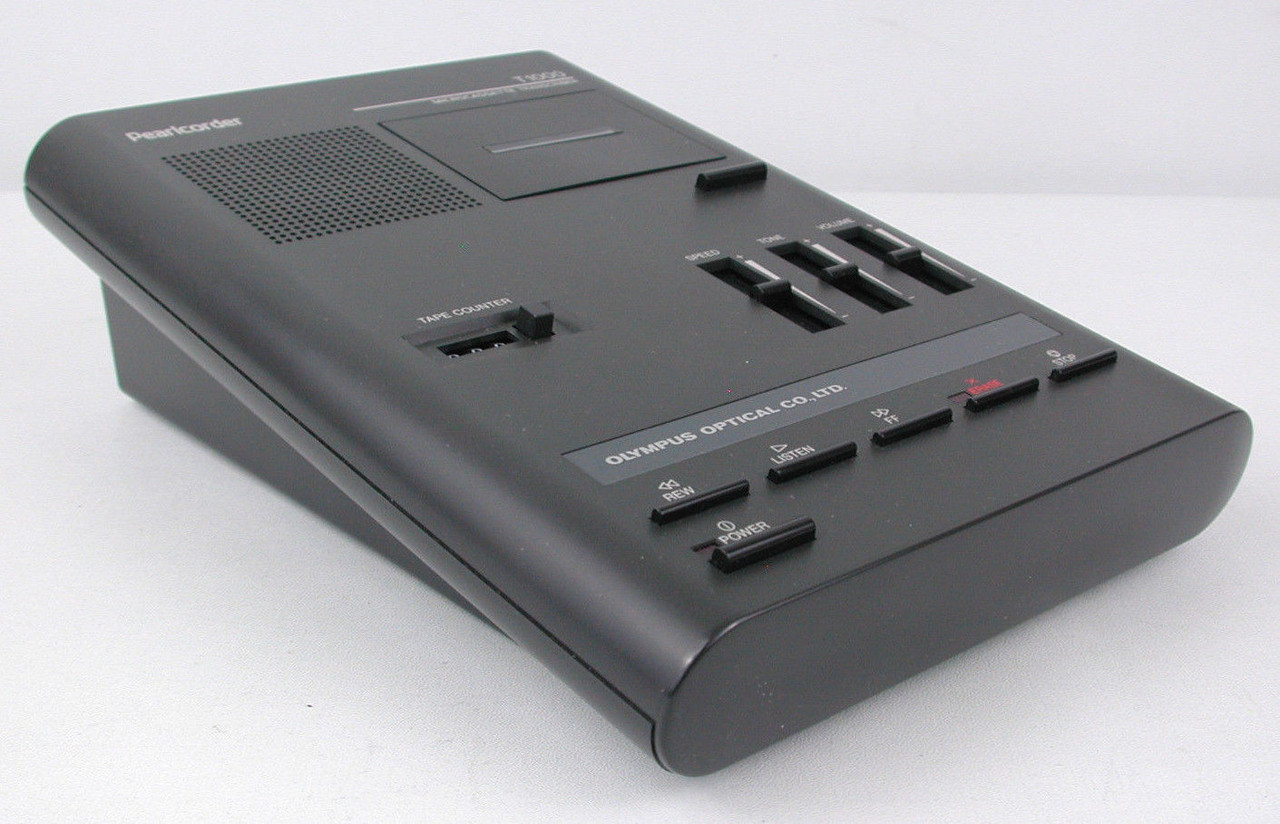 Olympus Pearlcorder T1000 Micro Cassette Transcriber Machine With