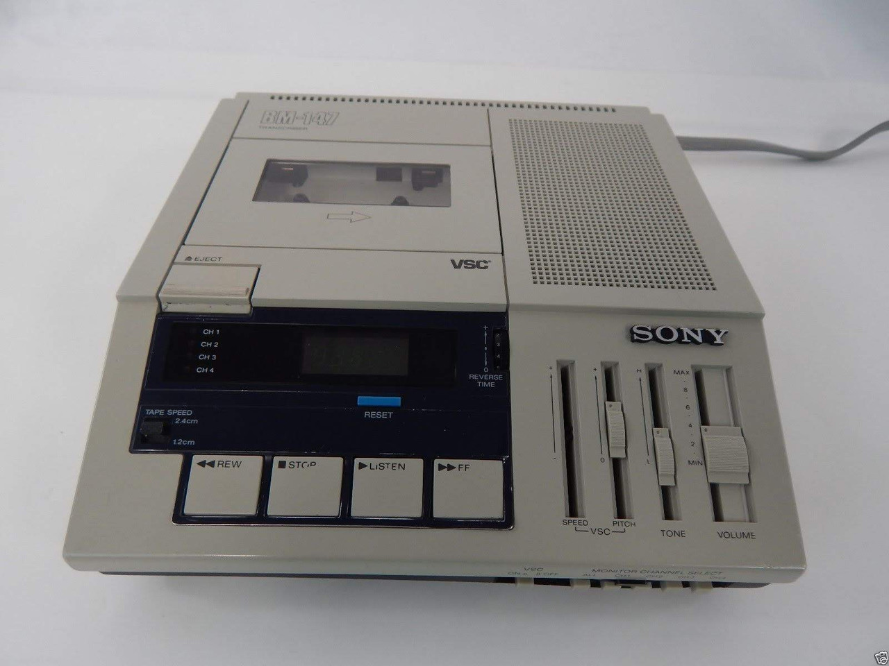 Sony Bm-147 Court Conference Cassette Transcriber Four Channels