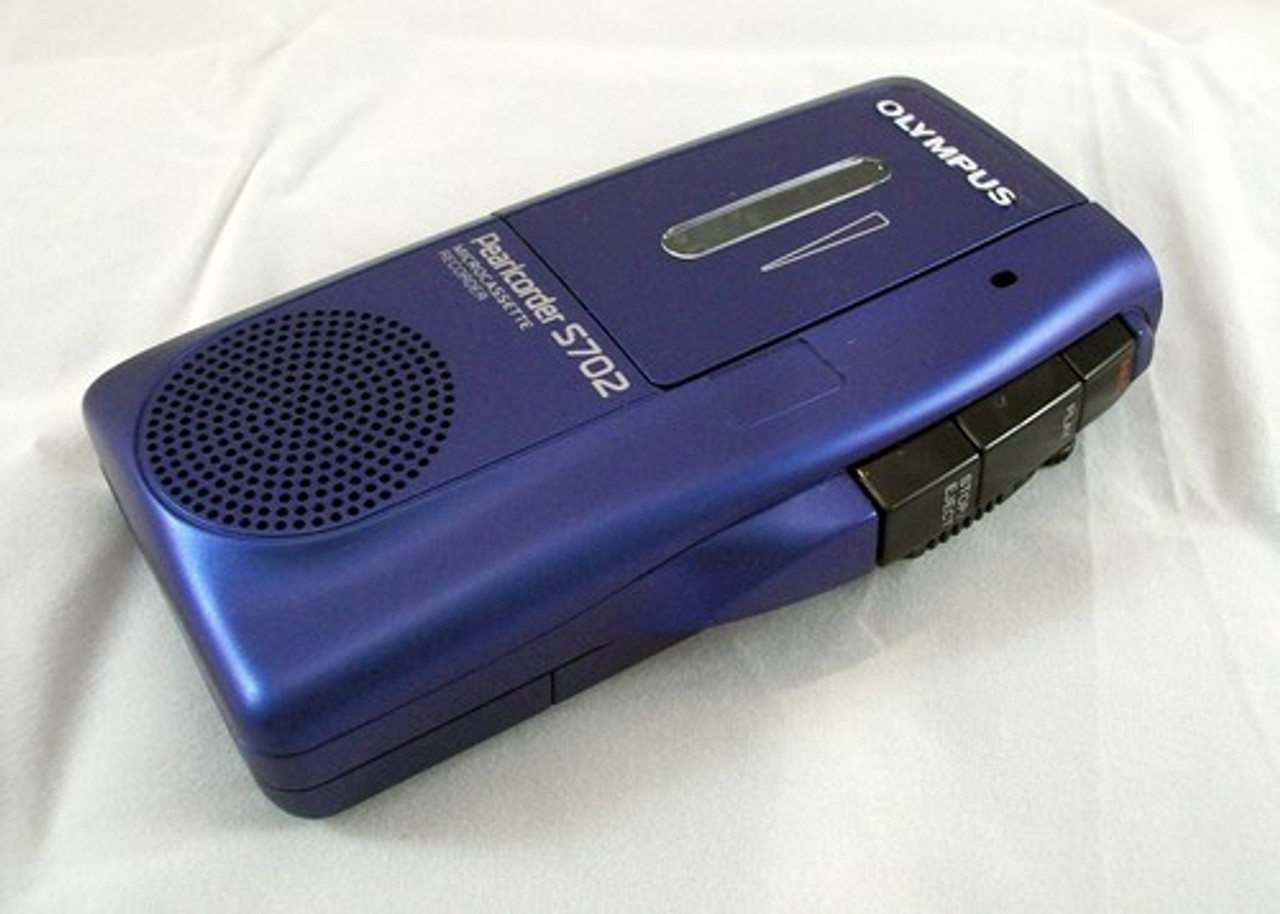 Olympus Pearlcorder S702 Handheld Microcassette Voice Recorder controls