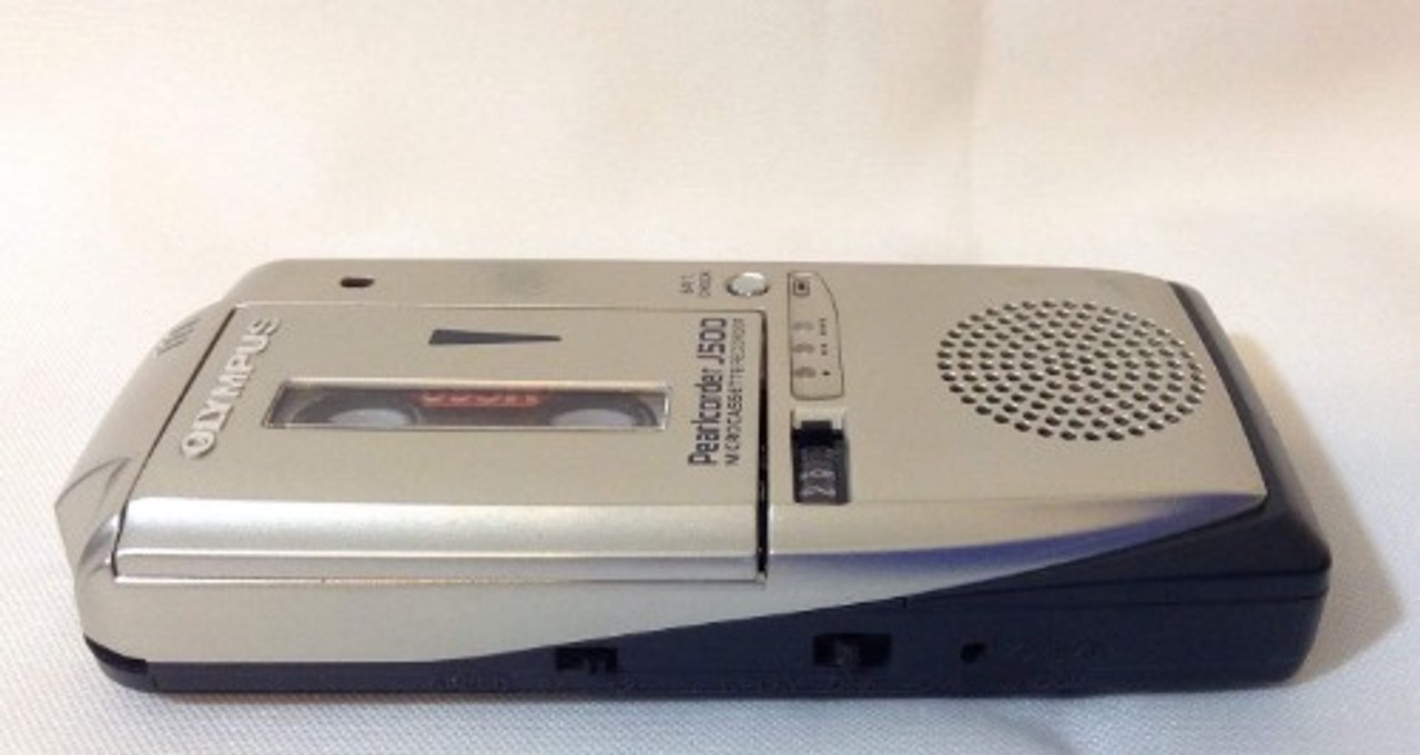 Olympus Pearlcorder J500 Microcassette Recorder controls