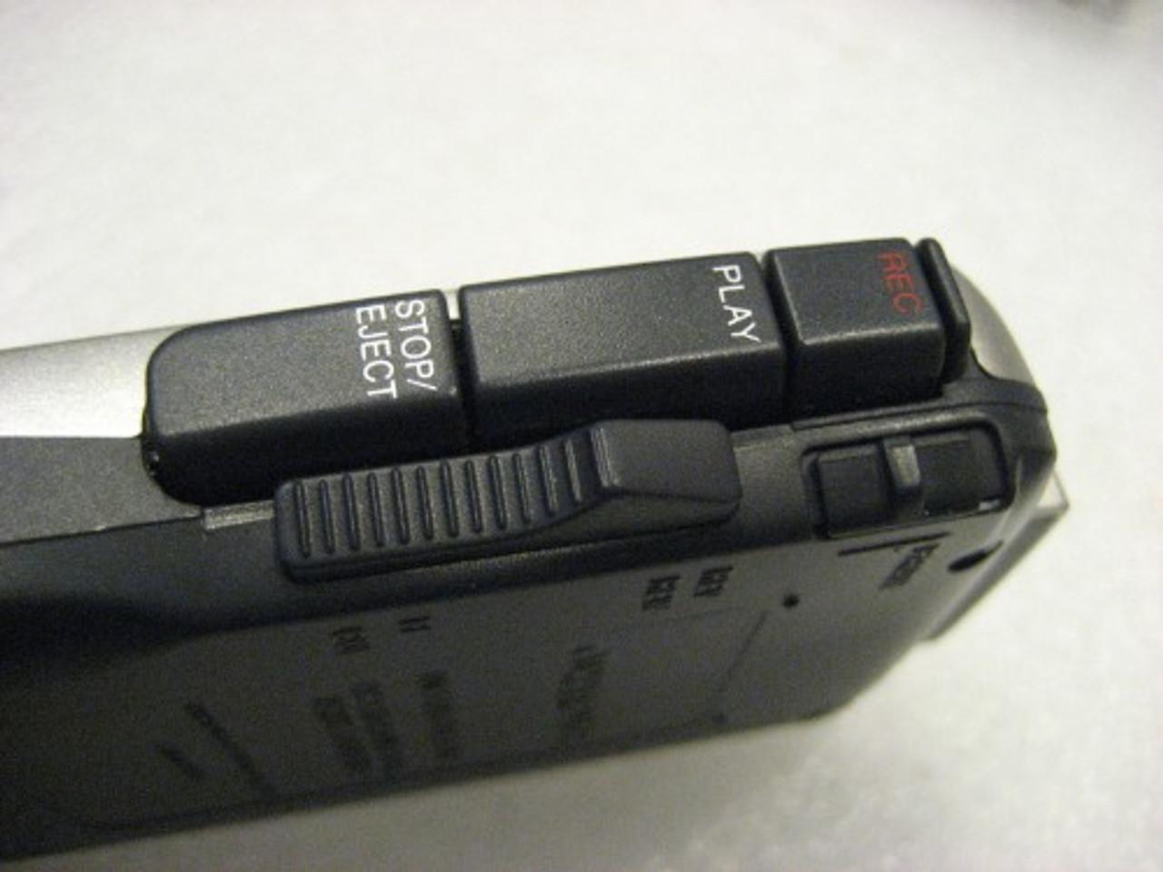 Olympus Pearlcorder J500 Microcassette Recorder controls