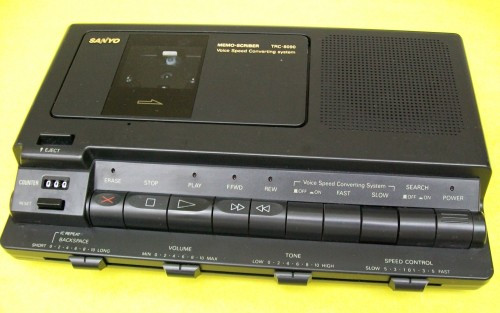 Sanyo Trc-8090 Standard Cassette Transcriber Transcribing Machine