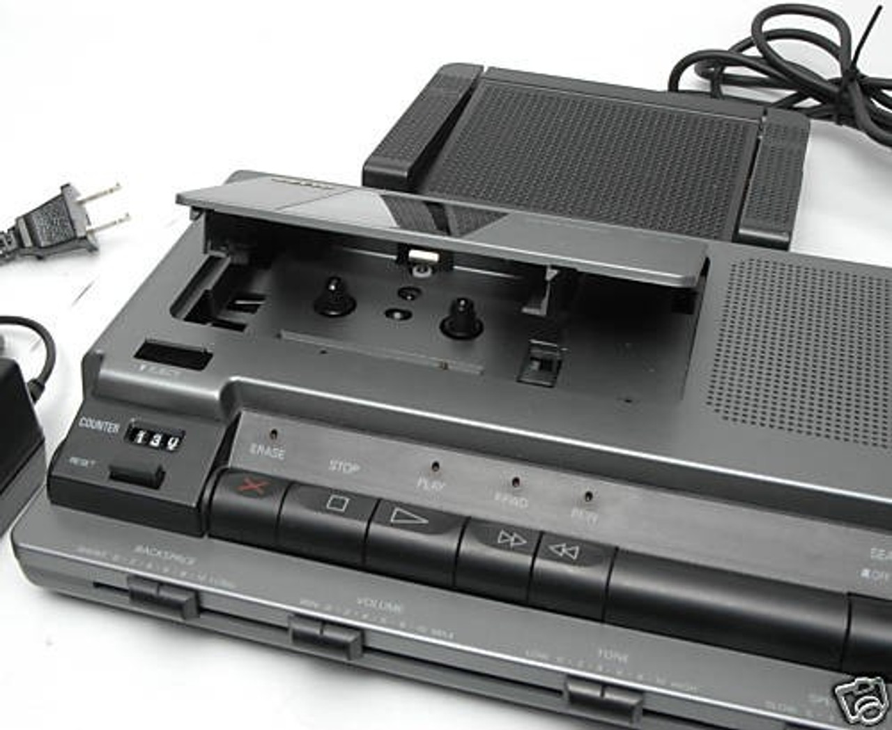 Sanyo Trc-8030 Standard Cassette Transcriber With Pedal