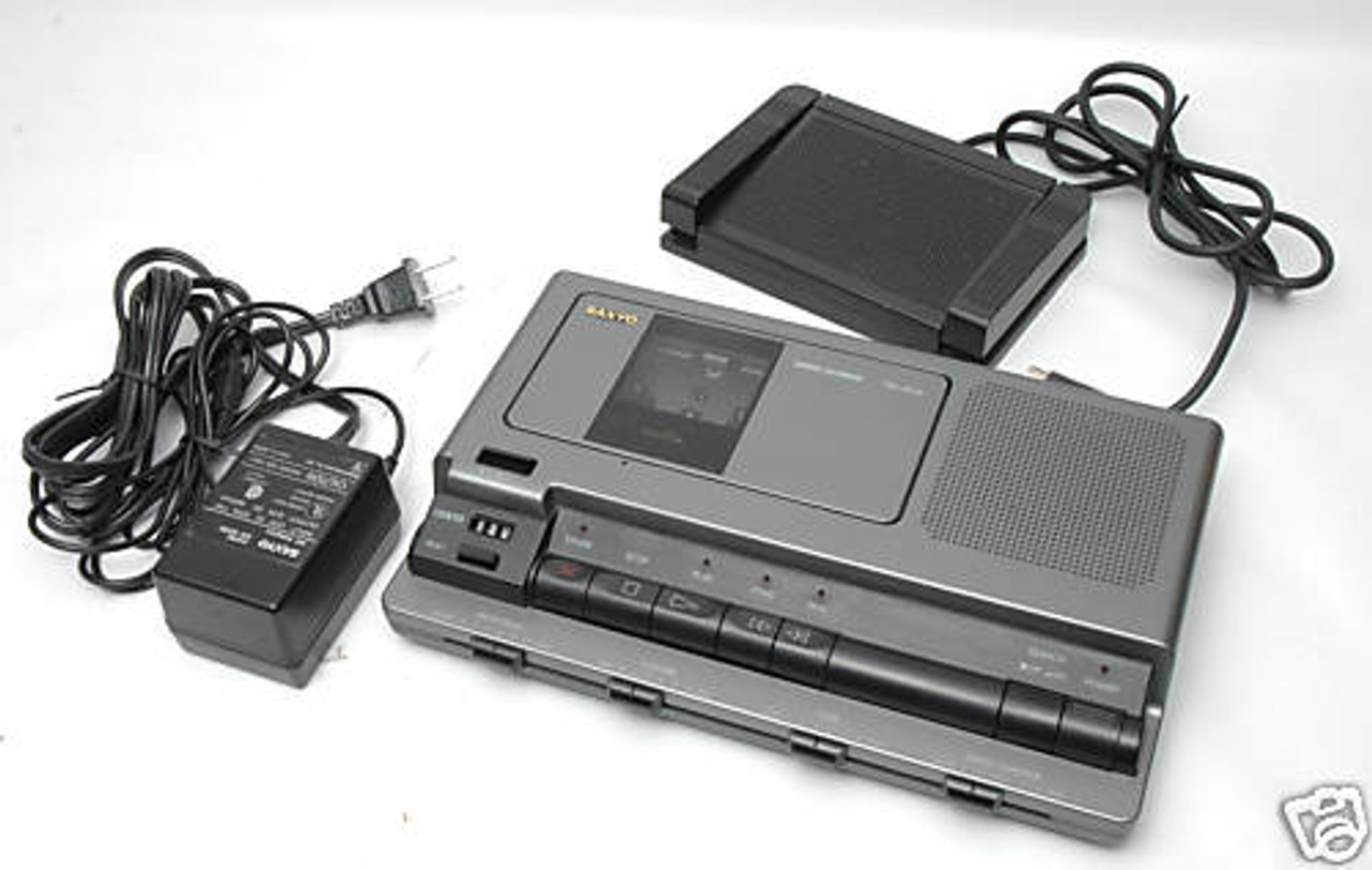 Sanyo Trc-8030 Standard Cassette Transcriber With Pedal
