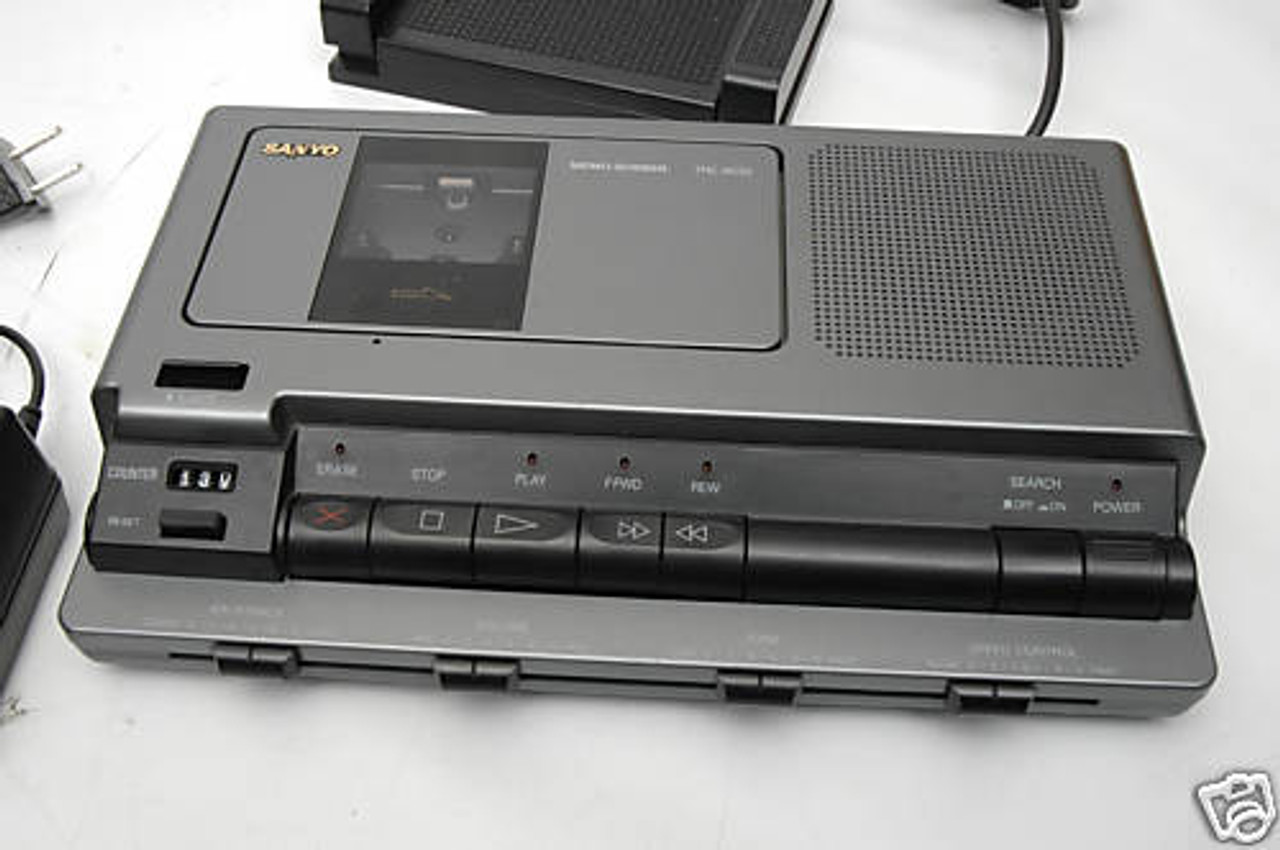 Sanyo Trc-8030 Standard Cassette Transcriber With Pedal