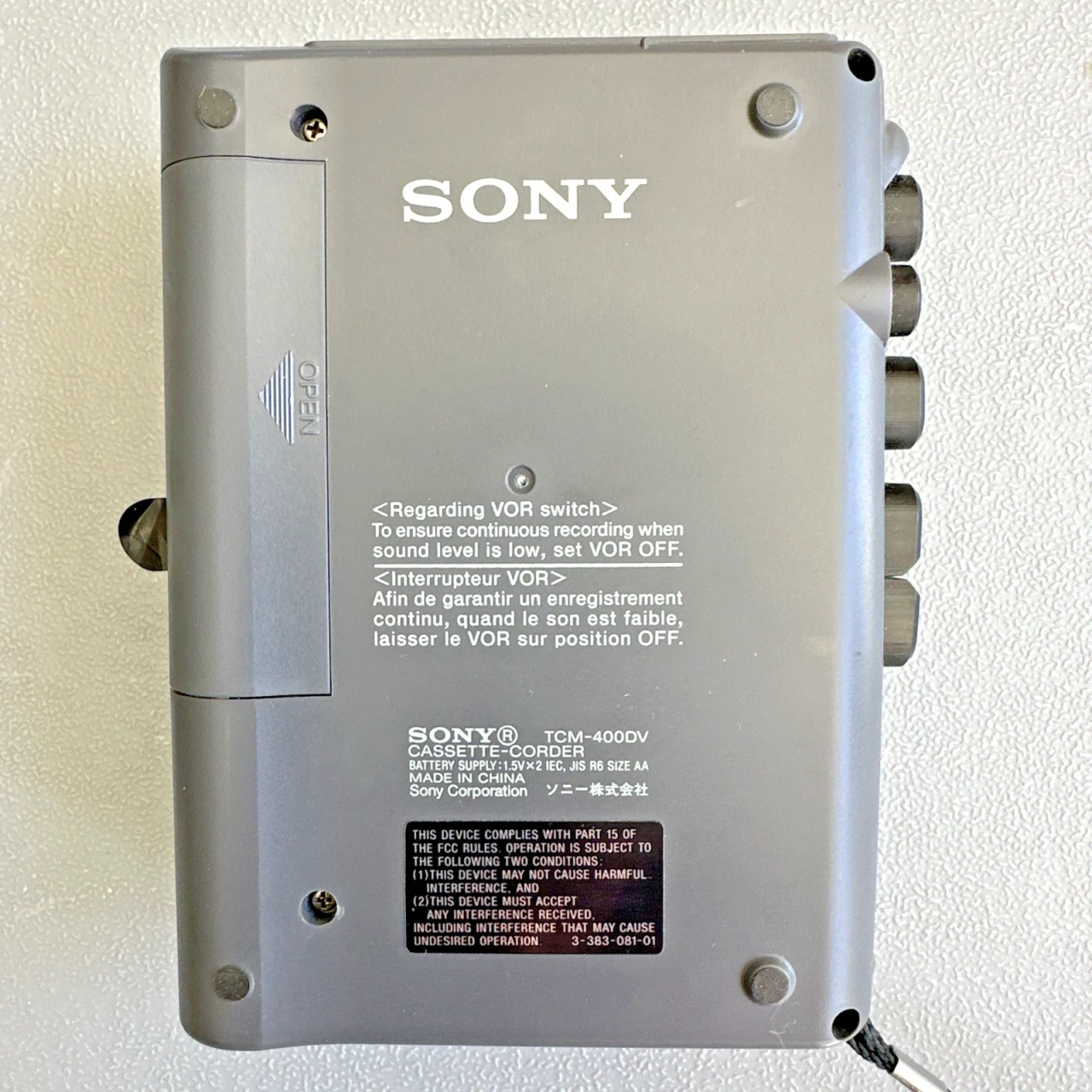 Sony TCM-400DV Pressman Standard Cassette Recorder