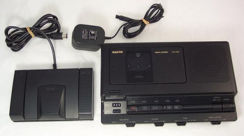 Sanyo Trc 8080 Cassette Transcriber Transcription Machine