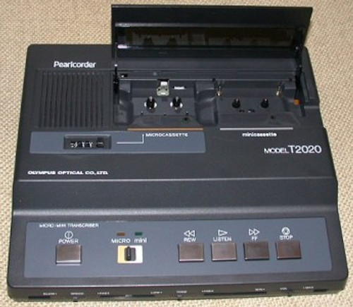 Olympus Pearlcorder T2020  Microcassette  Minicassette Transcriber Machine